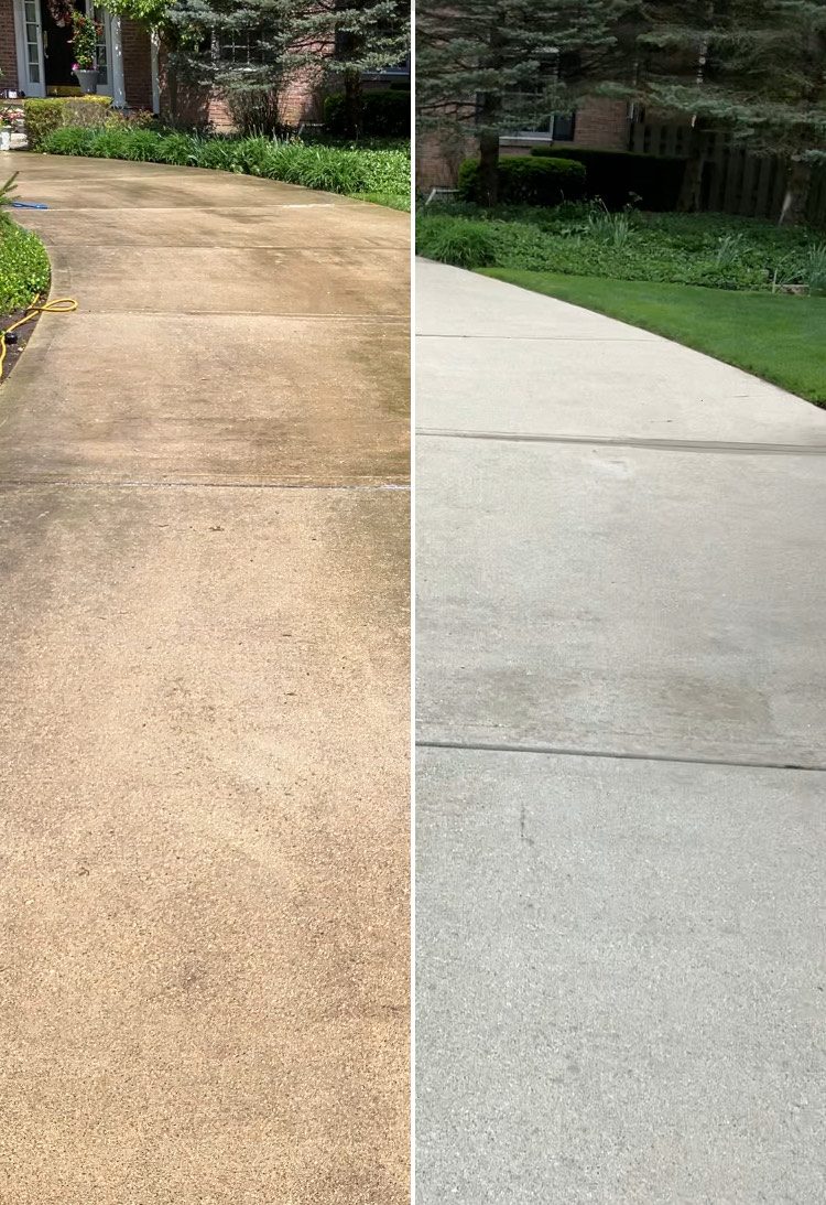 Graffiti removal, before and after